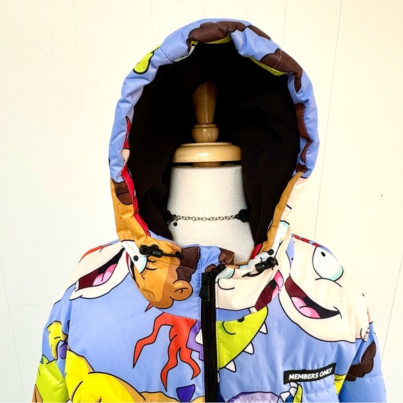 🔥 Members Only X Nickelodeon Rugrats Puffer Coat Jacket Men’s M Winter - Picture 4 of 8